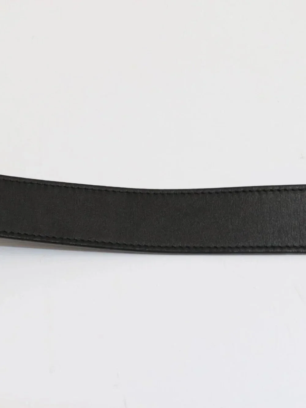 Gucci Zumi Women's Black Leather Belt w/Gold GG Buckle 550122 Size 85-34